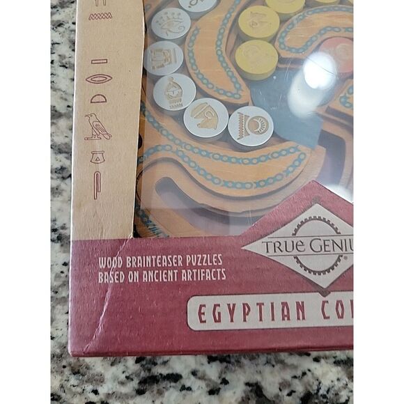 Egyptian Coin Trade Wood Brainteaser Puzzle by True Genius, New, 14+ - Picture 6 of 7